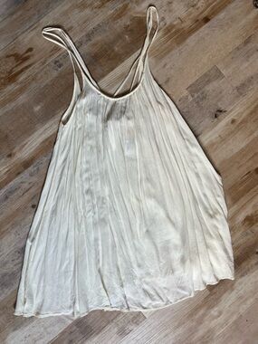 Roxy Cream Pleated Slip Dress